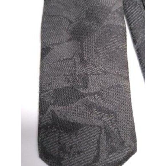 STRINGBEANS Very Dark Green Print Necktie Woven Tie - Picture 1 of 5